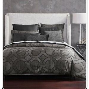 Hotel Collection Cotton Duvet Cover Marble Geo Black/ Gray FULL / QUEEN